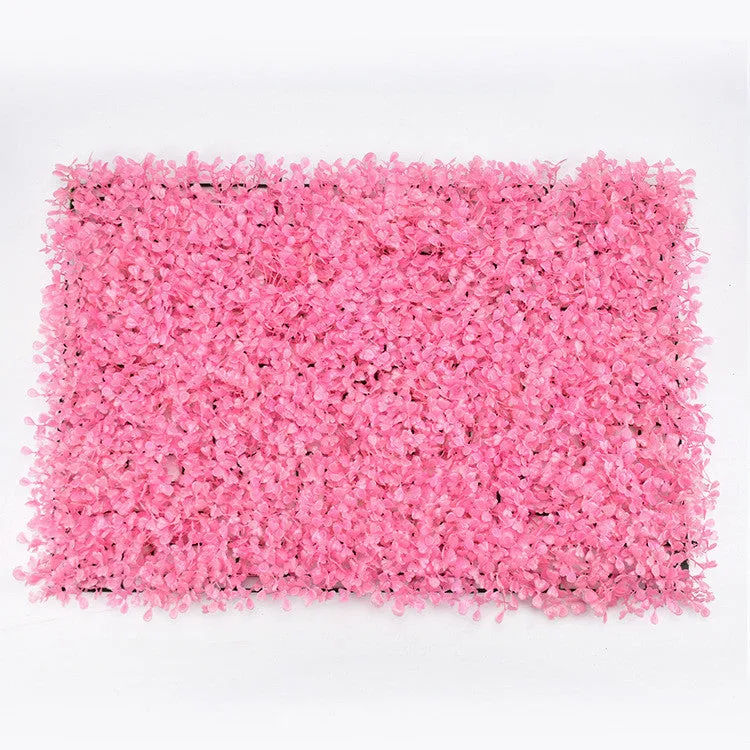 40cm by 60cm artificial lawn wall panel with green plastic petals for exterior wall decoration