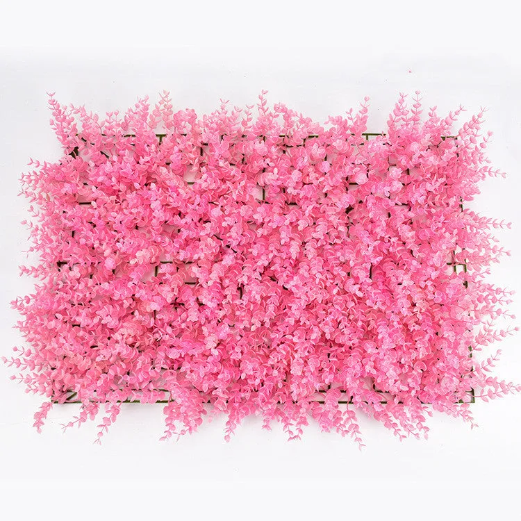 40cm by 60cm artificial lawn wall panel with green plastic petals for exterior wall decoration