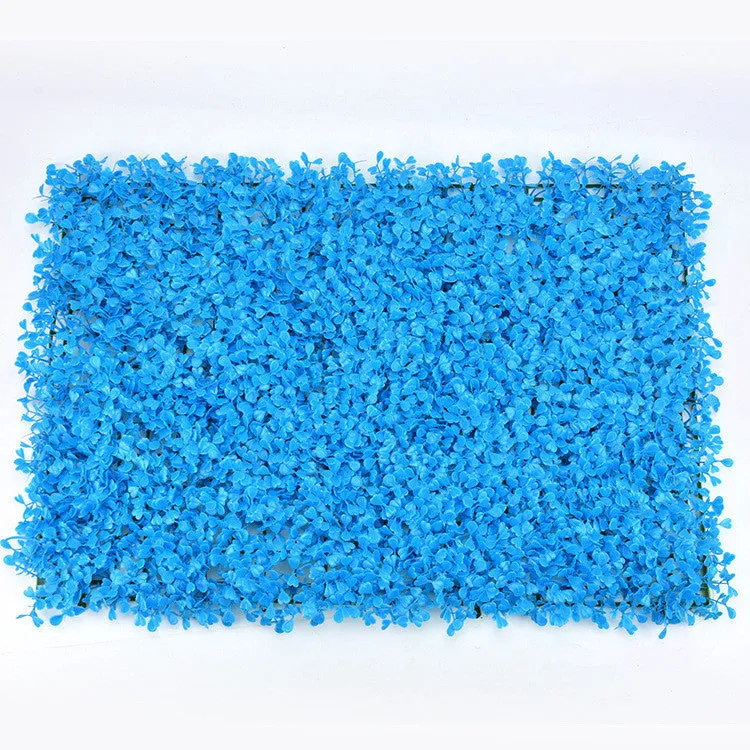 40cm by 60cm artificial lawn wall panel with green plastic petals for exterior wall decoration