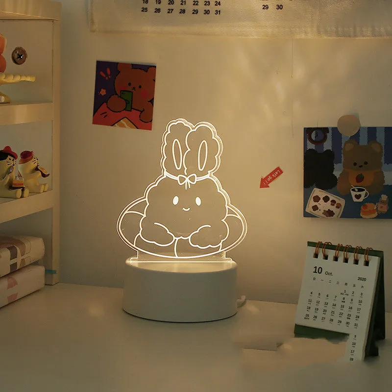 LED bedside night light 9.5x18cm in one of 17 decorative styles with USB or 220V plug option
