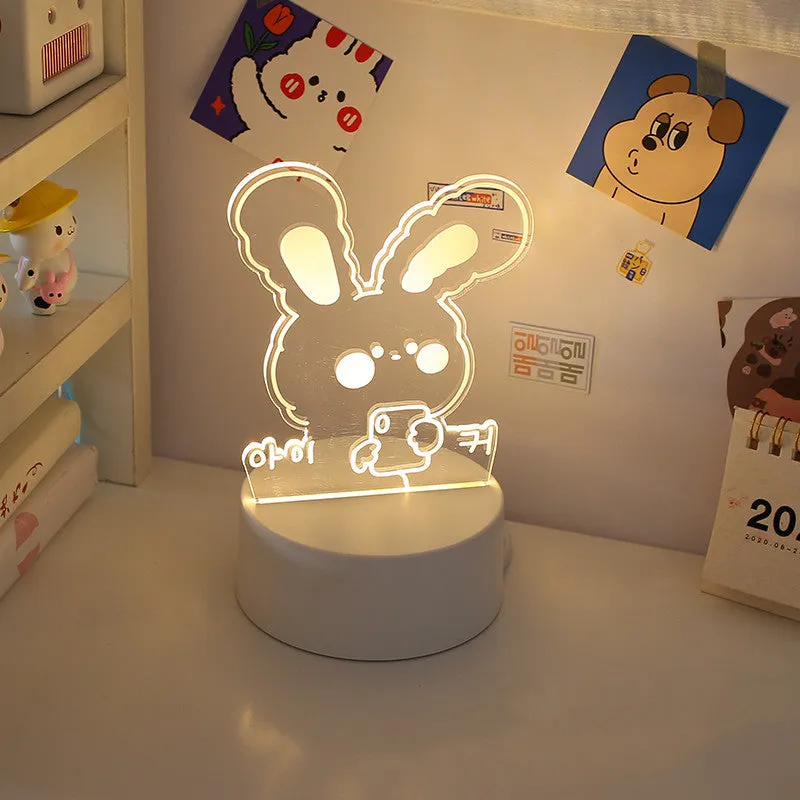 LED bedside night light 9.5x18cm in one of 17 decorative styles with USB or 220V plug option