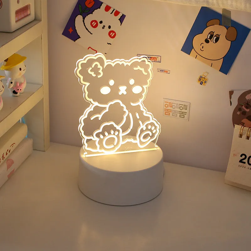 LED bedside night light 9.5x18cm in one of 17 decorative styles with USB or 220V plug option
