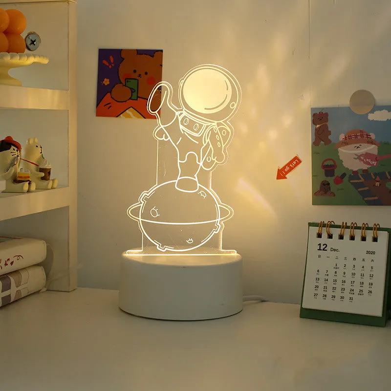 LED bedside night light 9.5x18cm in one of 17 decorative styles with USB or 220V plug option