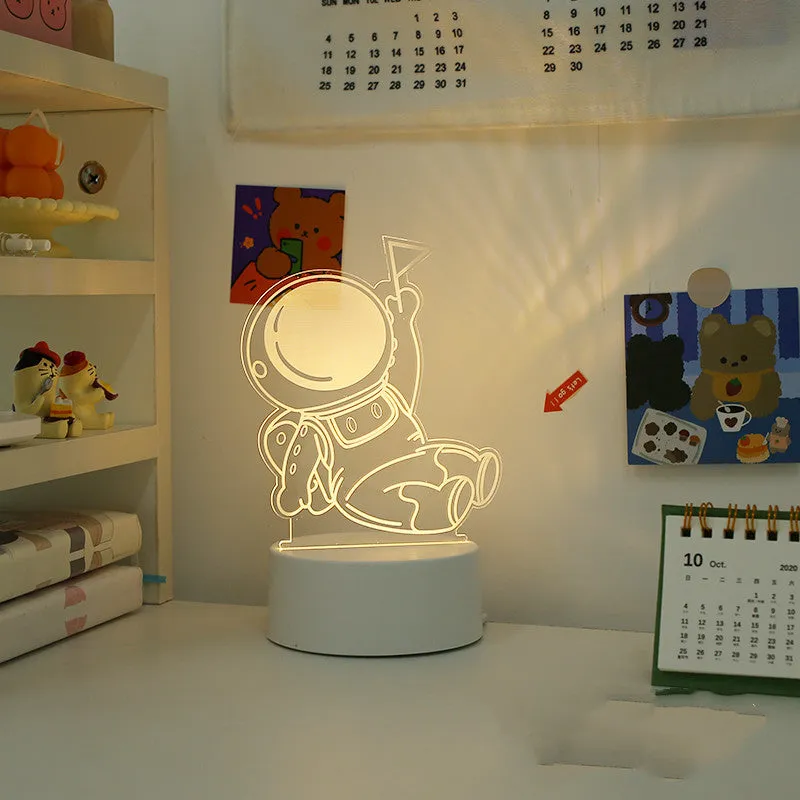 LED bedside night light 9.5x18cm in one of 17 decorative styles with USB or 220V plug option