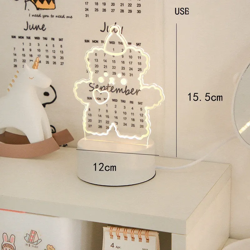LED bedside night light 9.5x18cm in one of 17 decorative styles with USB or 220V plug option