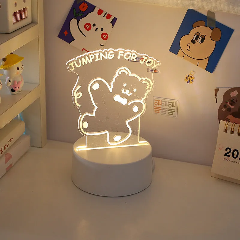LED bedside night light 9.5x18cm in one of 17 decorative styles with USB or 220V plug option