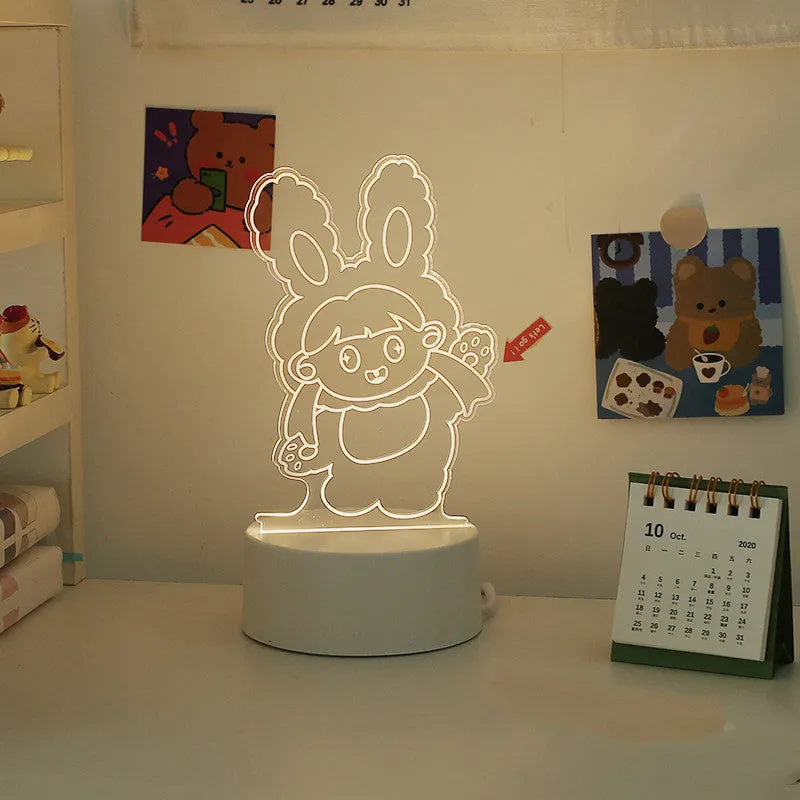 LED bedside night light 9.5x18cm in one of 17 decorative styles with USB or 220V plug option