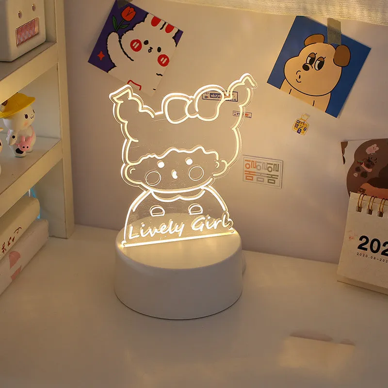 LED bedside night light 9.5x18cm in one of 17 decorative styles with USB or 220V plug option