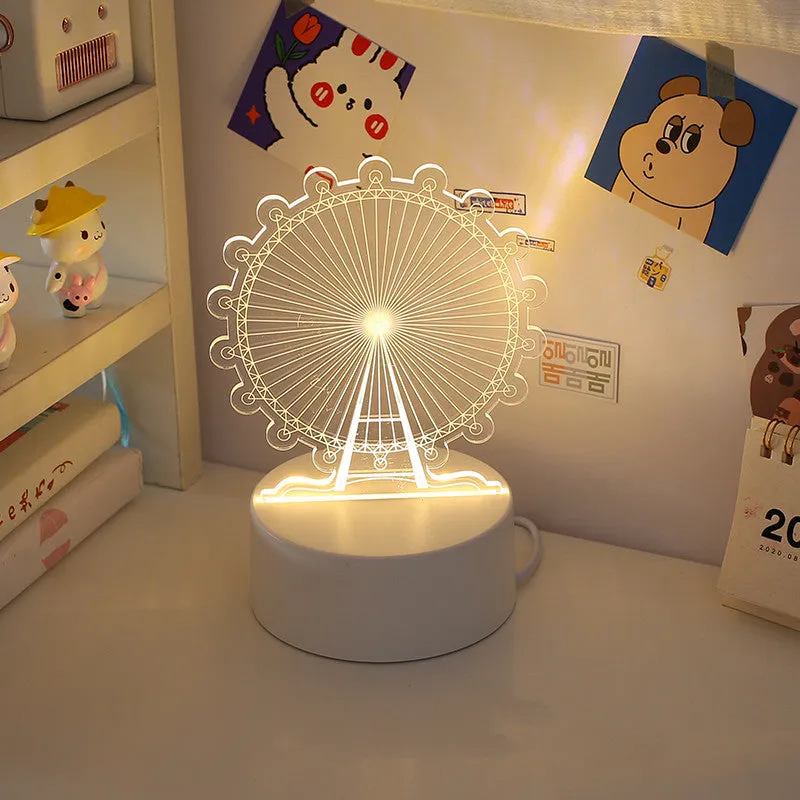 LED bedside night light 9.5x18cm in one of 17 decorative styles with USB or 220V plug option