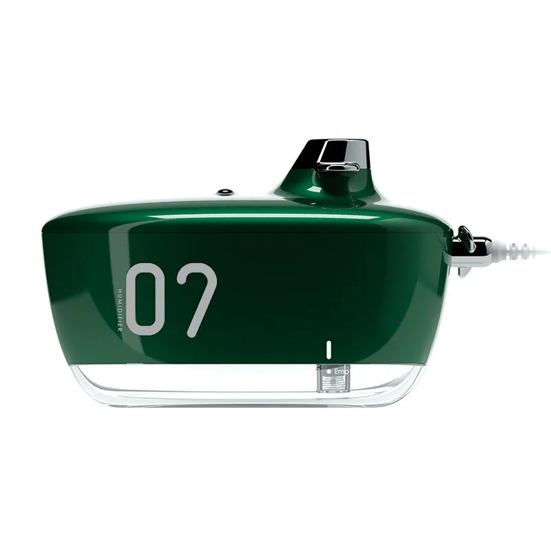 USB mini portable air purifying humidifier in green with nano atomization mist
