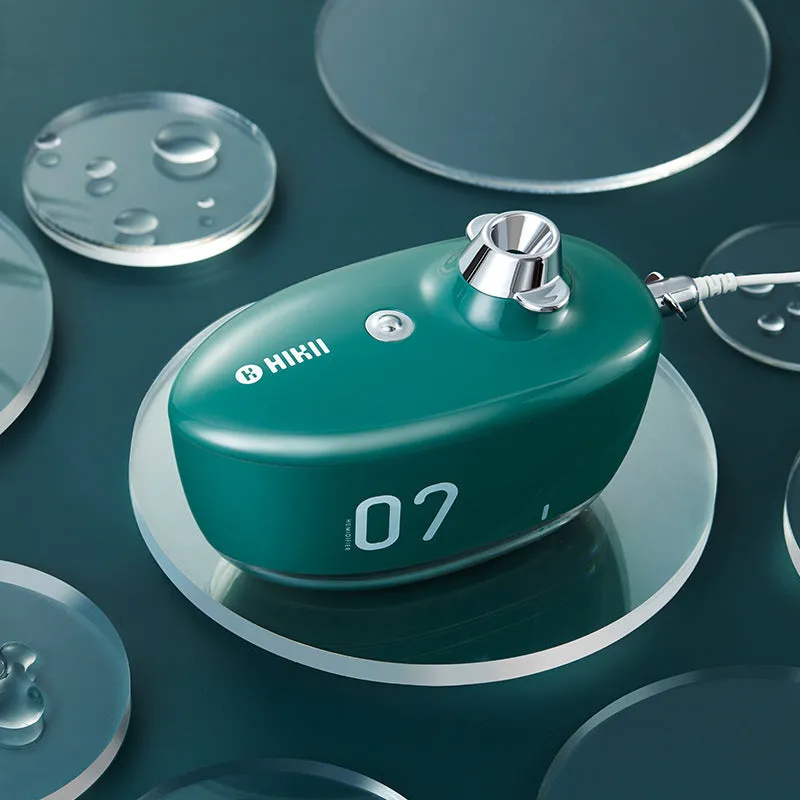 USB mini portable air purifying humidifier in green with nano atomization mist