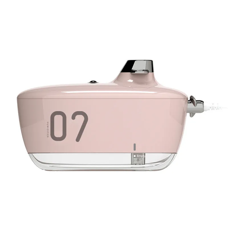 USB mini portable air purifying humidifier in green with nano atomization mist