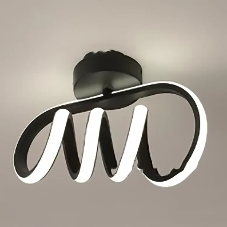 Clover LED ceiling lamp 50cm 61W modern Nordic design black finish living room bedroom ceiling light