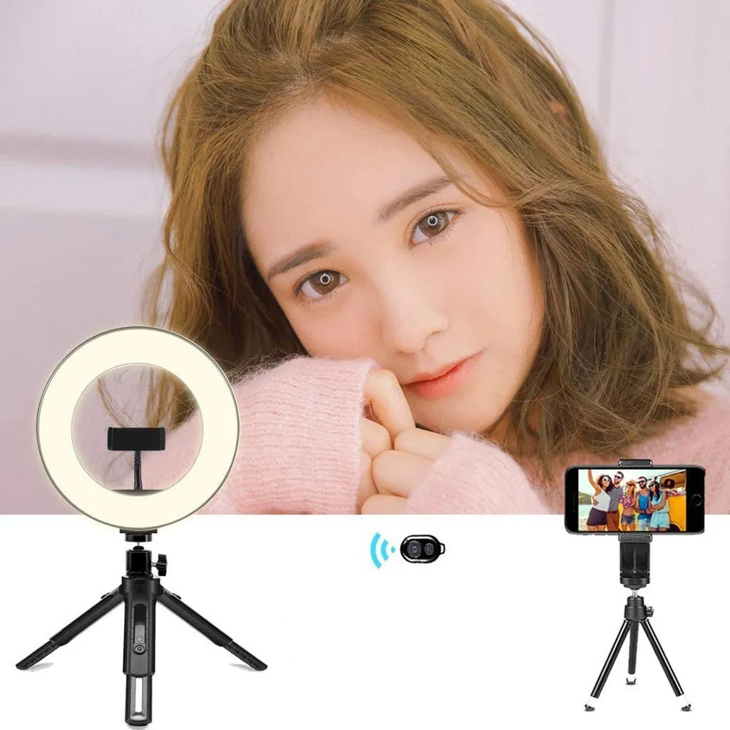10-inch two-section telescopic ring macro flash with 5000K daylight for universal mobile phone macro photography