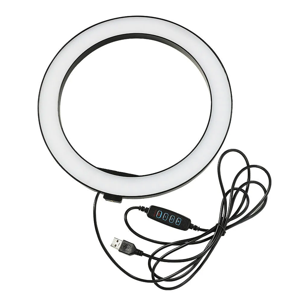 10-inch two-section telescopic ring macro flash with 5000K daylight for universal mobile phone macro photography