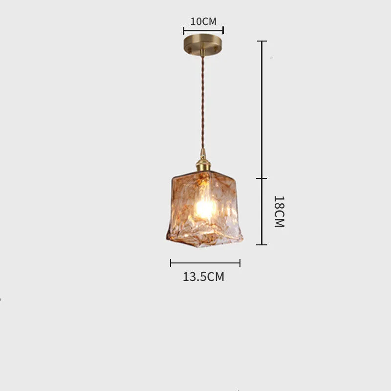 Glass chandelier with industrial style, 160.5mm, button switch, for commercial use