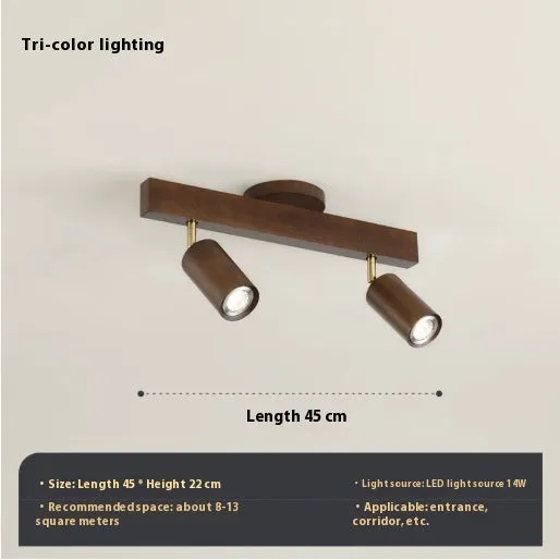 Wooden ceiling lamp surface mounted downlight round shade 750x65x130mm 220V LED for corridor living room bedroom hotel room
