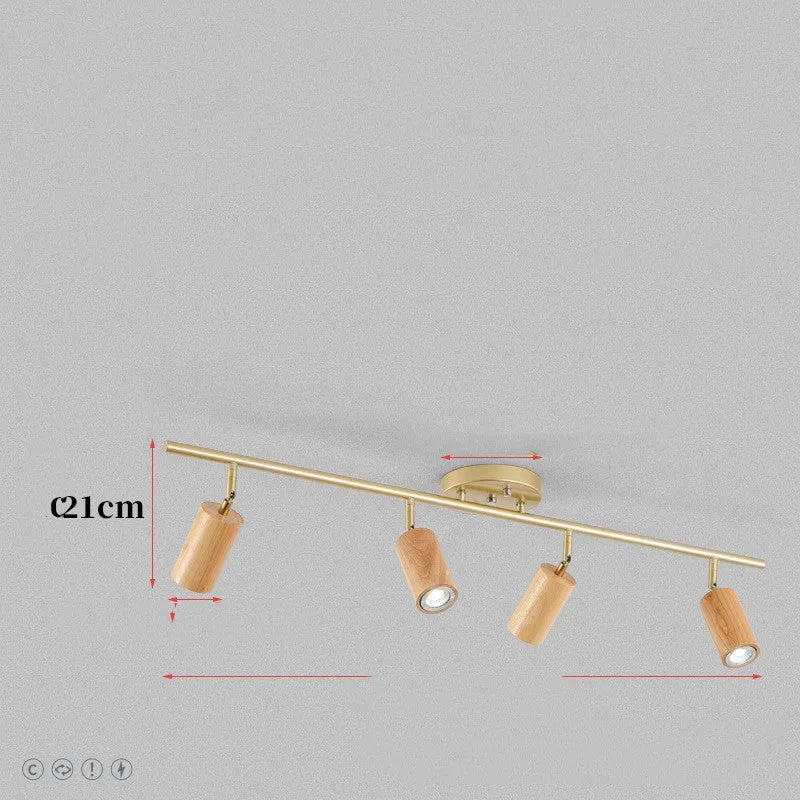 Wooden ceiling lamp surface mounted downlight round shade 750x65x130mm 220V LED for corridor living room bedroom hotel room