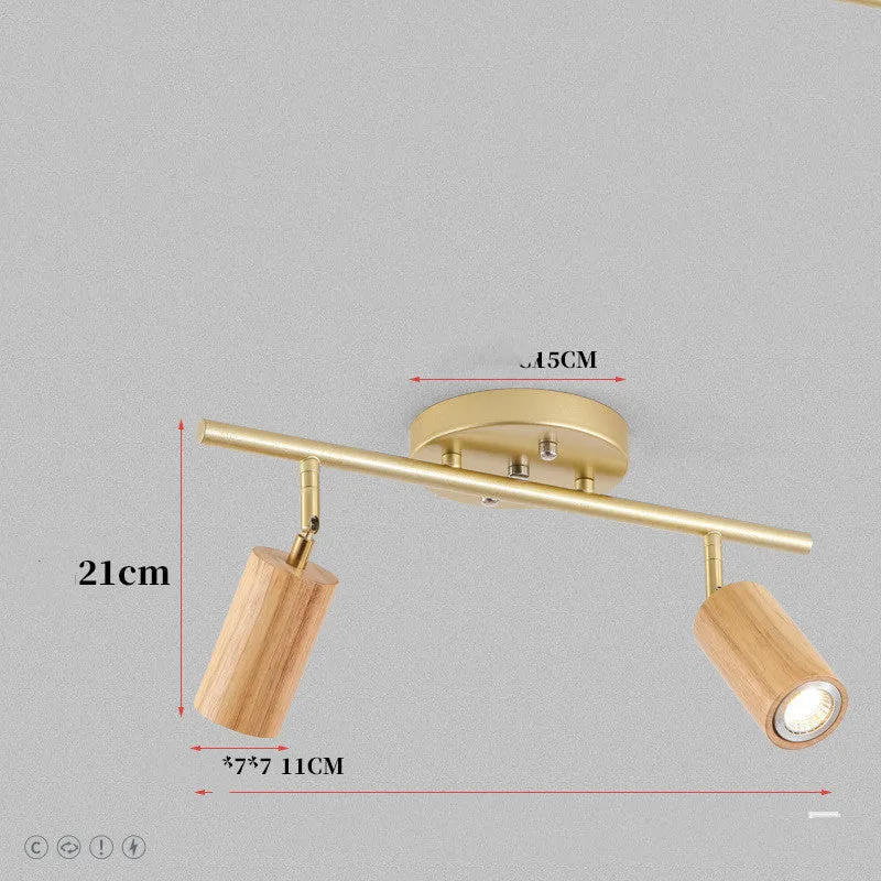 Wooden ceiling lamp surface mounted downlight round shade 750x65x130mm 220V LED for corridor living room bedroom hotel room
