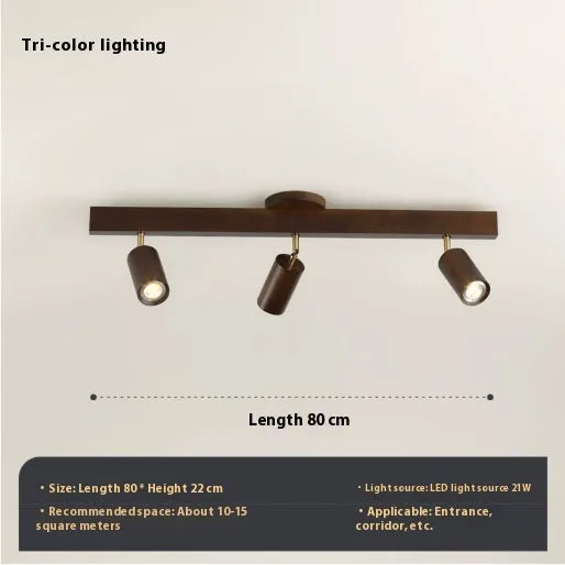Wooden ceiling lamp surface mounted downlight round shade 750x65x130mm 220V LED for corridor living room bedroom hotel room