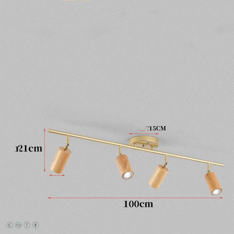 Wooden ceiling lamp surface mounted downlight round shade 750x65x130mm 220V LED for corridor living room bedroom hotel room