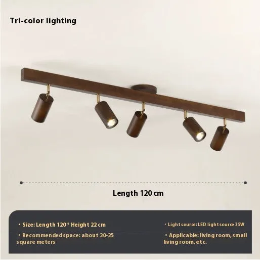 Wooden ceiling lamp surface mounted downlight round shade 750x65x130mm 220V LED for corridor living room bedroom hotel room