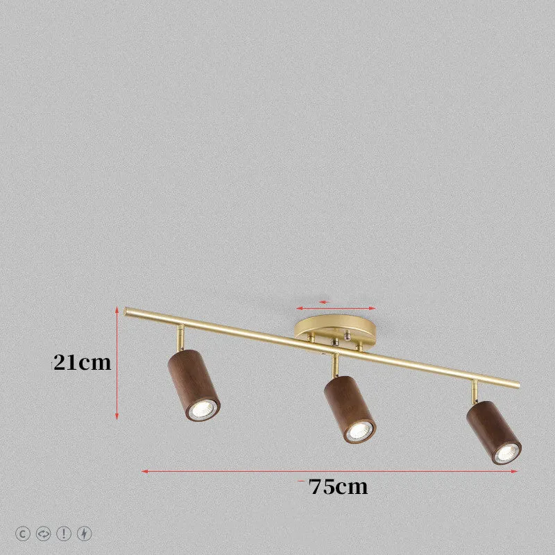 Wooden ceiling lamp surface mounted downlight round shade 750x65x130mm 220V LED for corridor living room bedroom hotel room