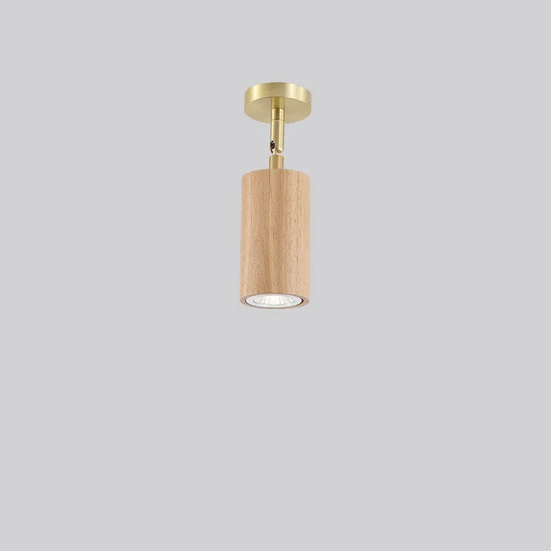 Wooden ceiling lamp surface mounted downlight round shade 750x65x130mm 220V LED for corridor living room bedroom hotel room
