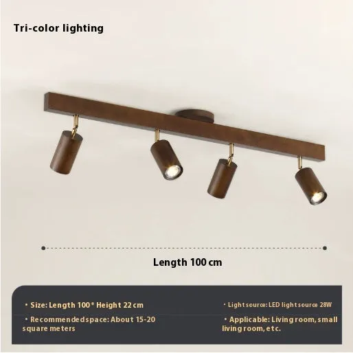 Wooden ceiling lamp surface mounted downlight round shade 750x65x130mm 220V LED for corridor living room bedroom hotel room