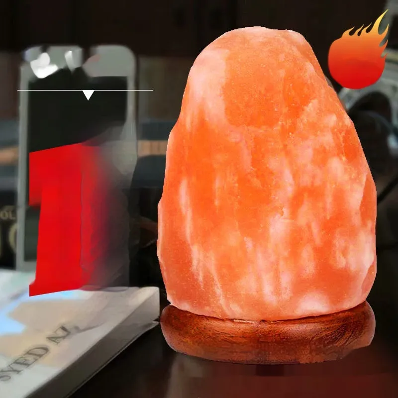 Natural crystal salt USB night lamp with colour-changing and warm white LED modes, pink and white options