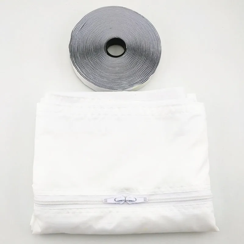 AirLock sealing plate cloth baffle for portable air conditioner window up to 400 cm perimeter silver gray colour