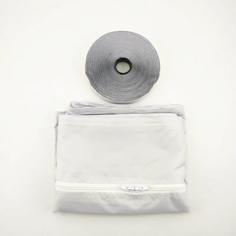 AirLock sealing plate cloth baffle for portable air conditioner window up to 400 cm perimeter silver gray colour