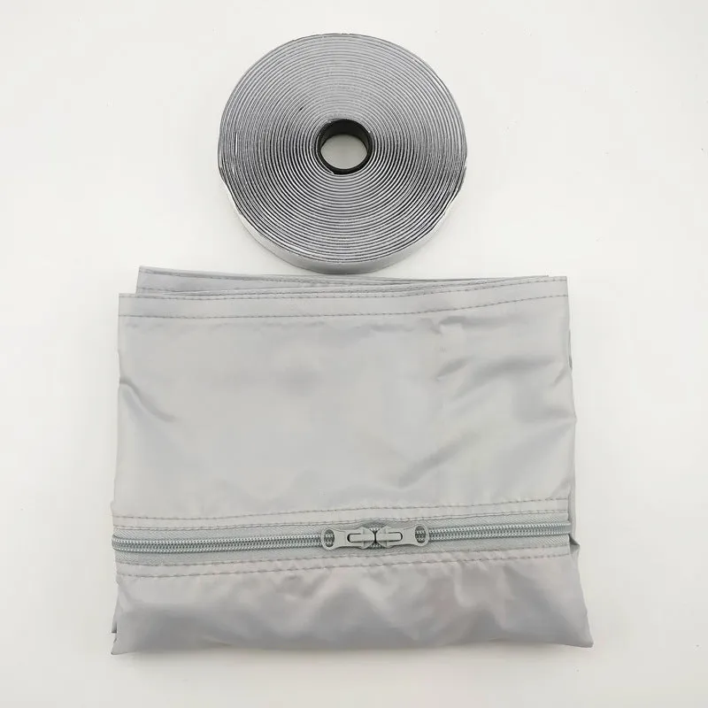 AirLock sealing plate cloth baffle for portable air conditioner window up to 400 cm perimeter silver gray colour