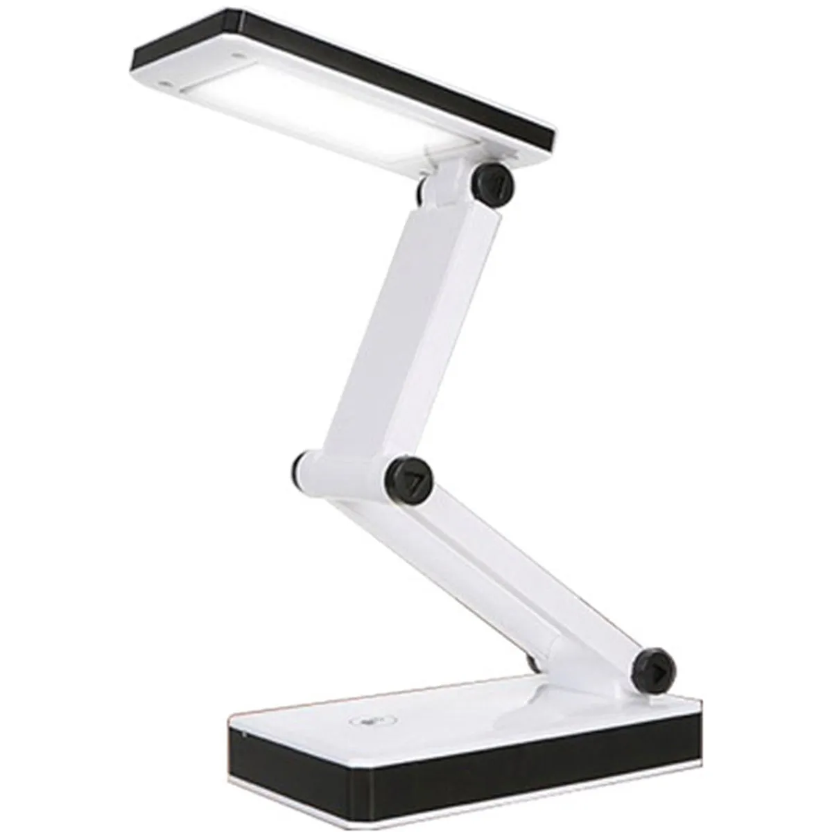 COB mobile phone folding lighting desk lamp black white 120 lumens touch dimming USB battery powered 13.3x7.2x28 cm