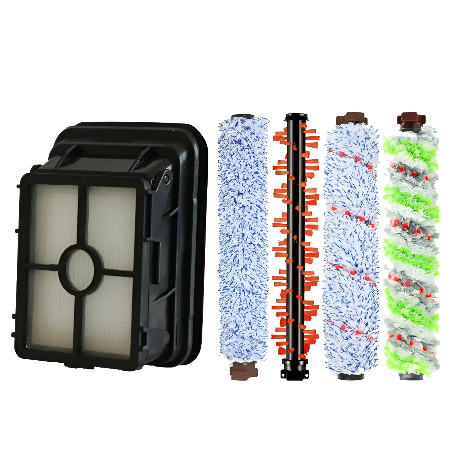 Bissell vacuum roller brush replacement kit 1866 1868 1926 1785 with filter and four multi-surface brushes