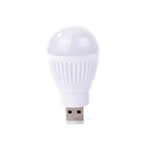 Mini USB LED lamp portable night light in black with USB cable, showing compact design for travel use