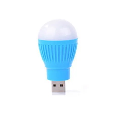 Mini USB LED lamp portable night light in black with USB cable, showing compact design for travel use
