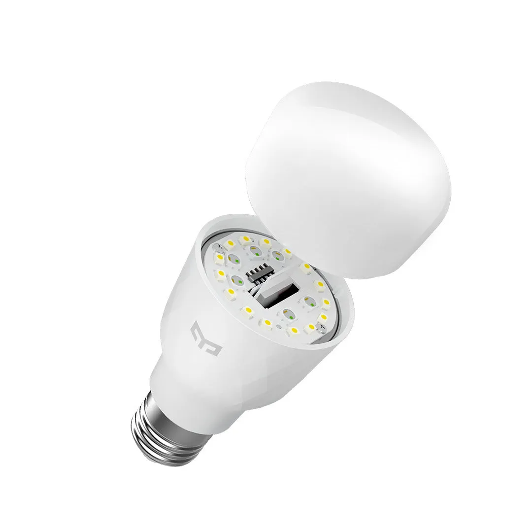 Intelligent voice control bulb white finish aluminum alloy body compact size 60x60x124mm