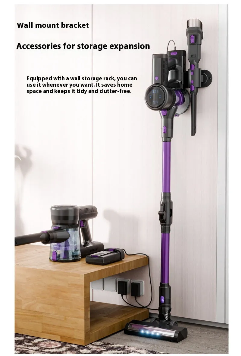 Brushless large suction foldable handheld vacuum cleaner 250W black and purple standard