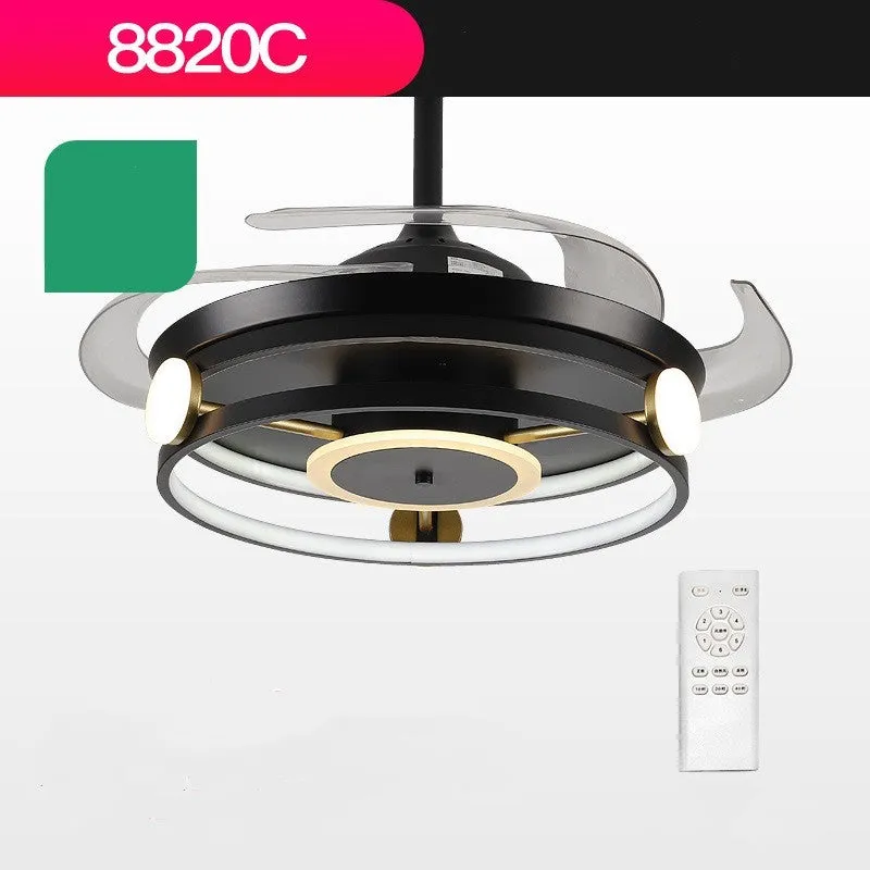 Nordic American style metal ceiling fan lamp model 8811 in black from Tmall Intelligent