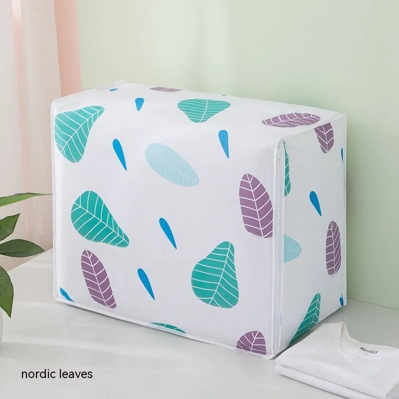 PEVA dustproof quilt storage bag with cube shape, available in small medium or large sizes