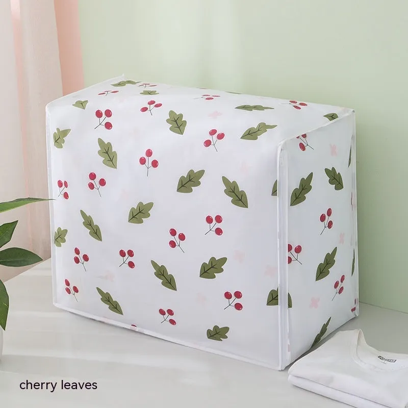 PEVA dustproof quilt storage bag with cube shape, available in small medium or large sizes