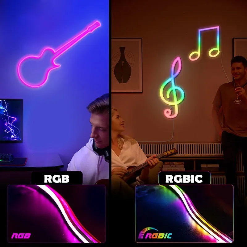Colourful LED neon strip light with silicone bar, 72 5050 LEDs, full colour, waterproof, 3m roll, remote control