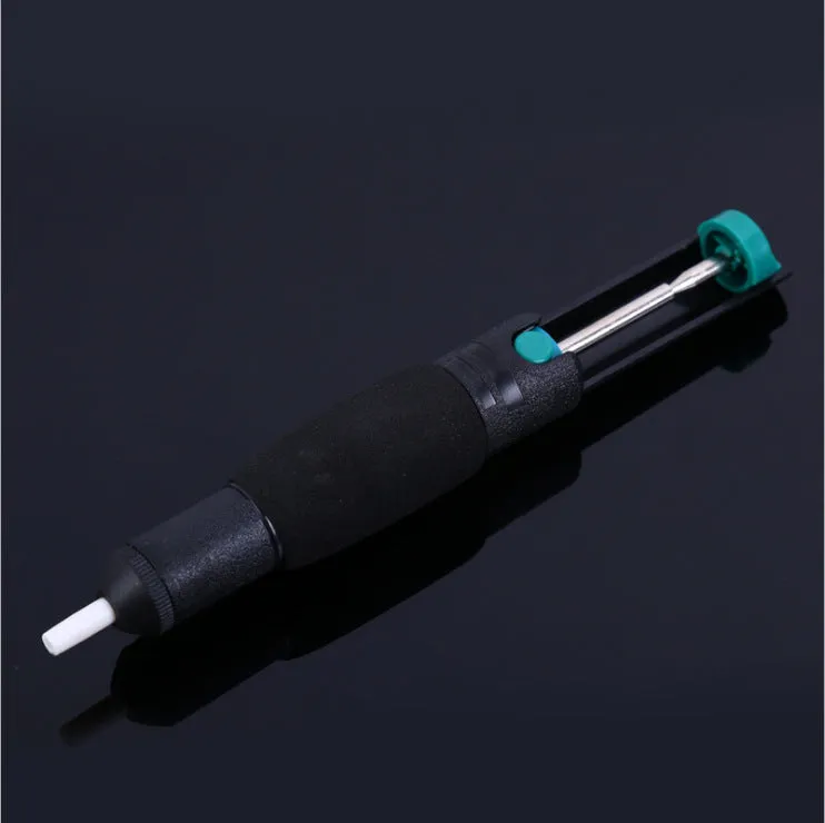 Manual semi-aluminum alloy tin suction device black suction gun 210mm length for desoldering