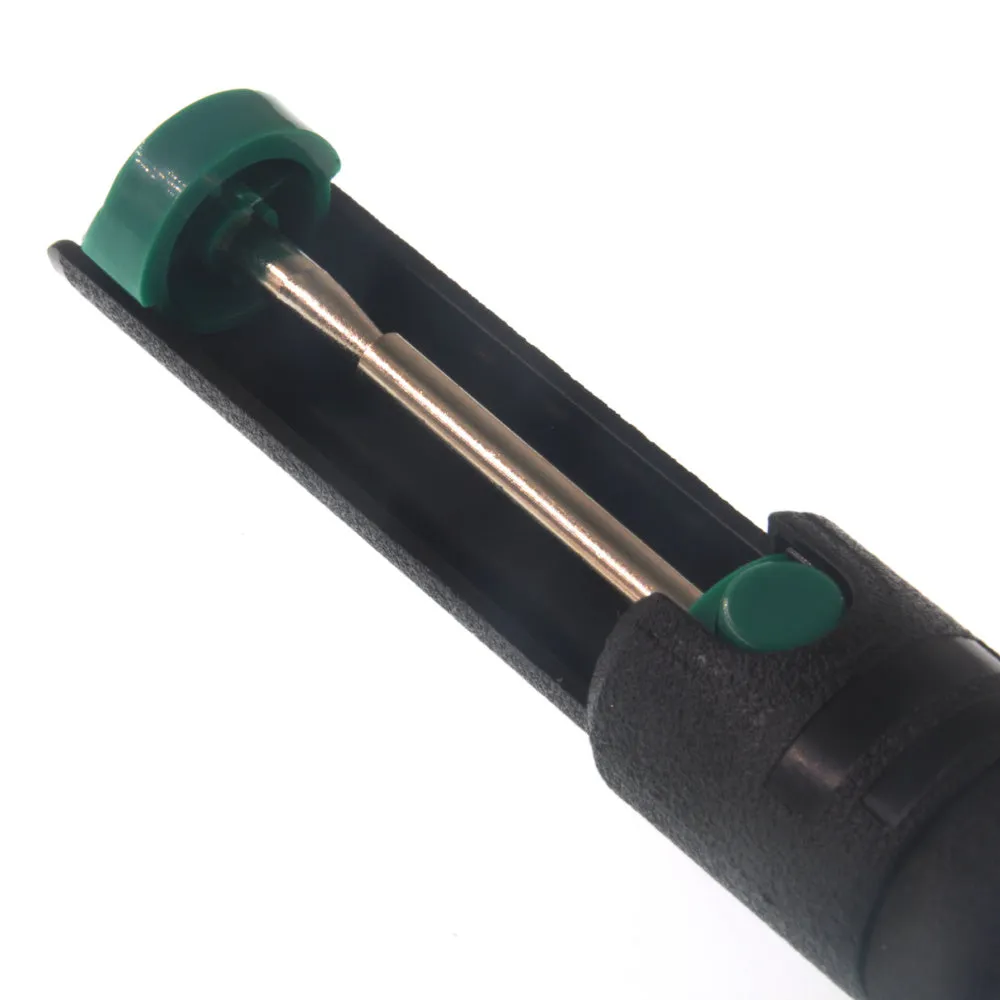 Manual semi-aluminum alloy tin suction device black suction gun 210mm length for desoldering