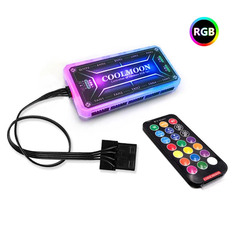 Cool Diamond RGB 12cm computer case fan with crystal diamond aperture and ARGB lighting