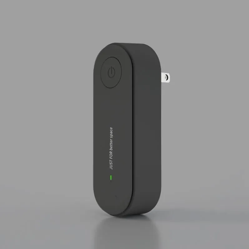 Ultrasonic mite eliminator in black for bedroom use with button controls