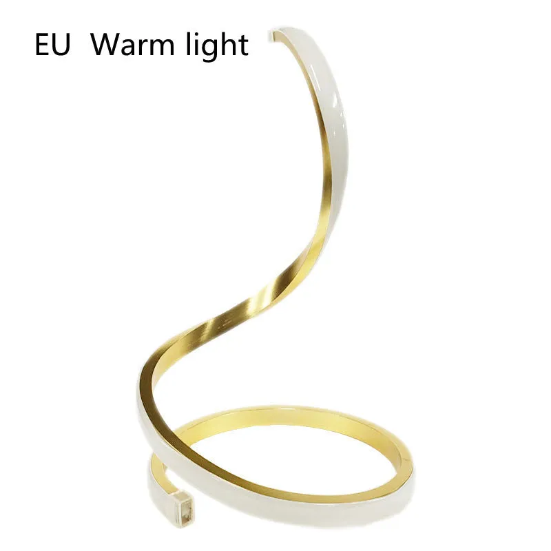 Three-color touch dimming LED table lamp with aluminium and iron build, 35CM height