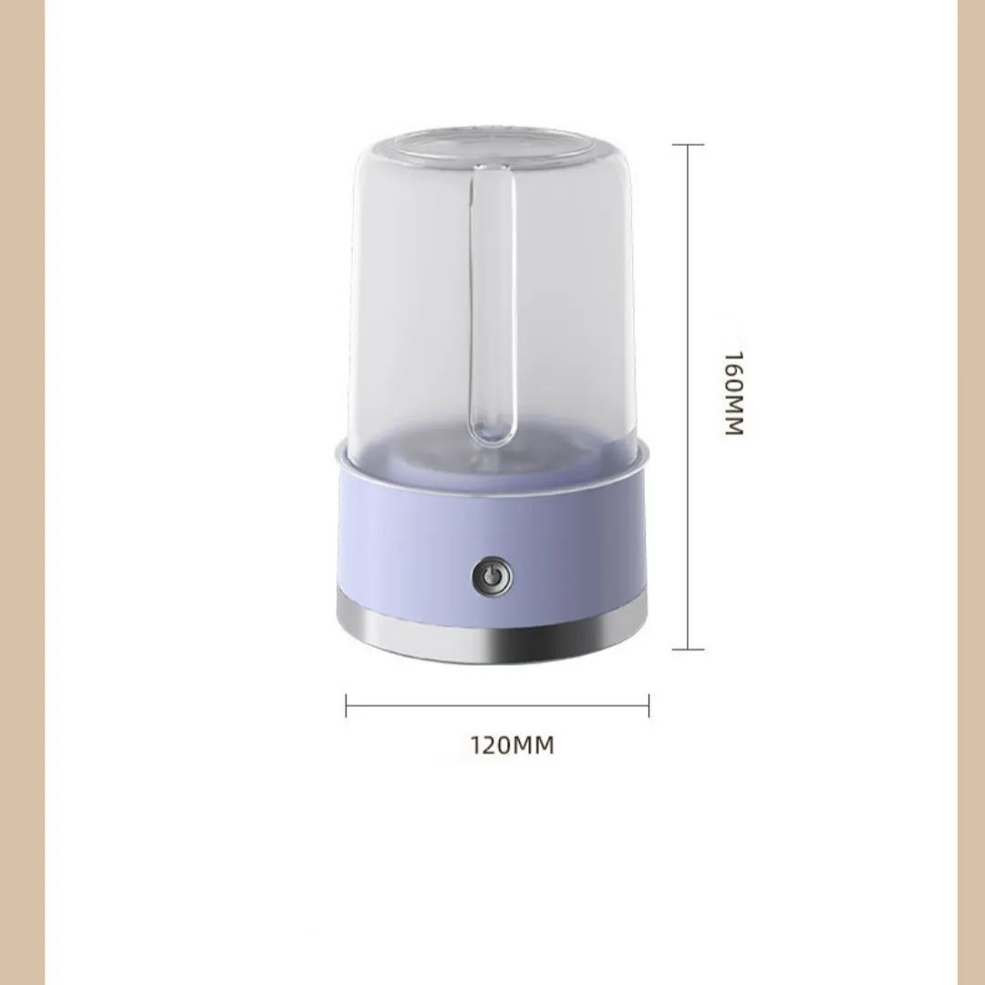 Portable USB rechargeable underwear washing machine in green colour showing laundry cup with mechanical switch