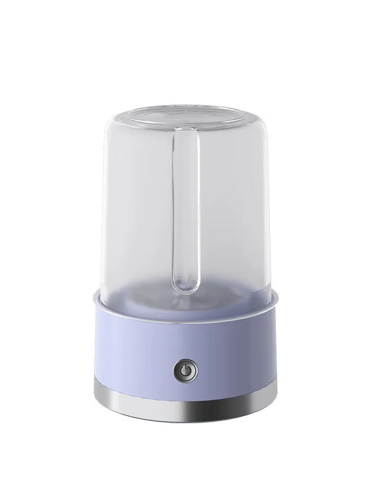 Portable USB rechargeable underwear washing machine in green colour showing laundry cup with mechanical switch